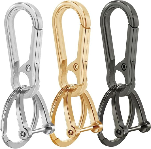 Zinc Alloy Key Chain 3 Packs Keychain Keyring Organizer Key Ring Holder Clip for Men and Women