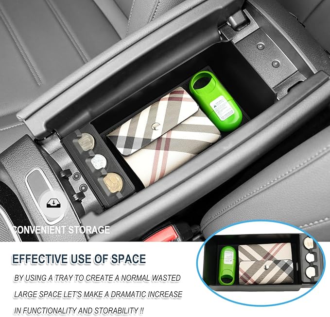 GLA250/GLA250 4MATIC/AMG GLA35/AMG GLA45/GLB 250 Center Console Organizer for GLA250 Mercedes Benz Accessories Armrest Console Glove Tray Compatible with 2020-2026 Mercedes Benz GLA H247 & GLB250