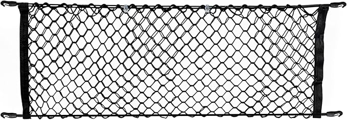 Back Seat Style Automotive Elastic Trunk Mesh Cargo Net for Volvo XC60 2017-2025 - Premium Trunk Organizer and Storage - Luggage Net for Crossover- Best Car Organizer for Volvo XC 60