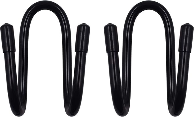 YYST Flexible Over The Seat Hard Hat Rack Holder Back Seat Hanger Headrest Hanger Headrest Hook (Black X 2 Pack)
