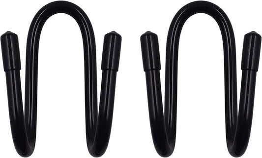 YYST Flexible Over The Seat Hard Hat Rack Holder Back Seat Hanger Headrest Hanger Headrest Hook (Black X 2 Pack)