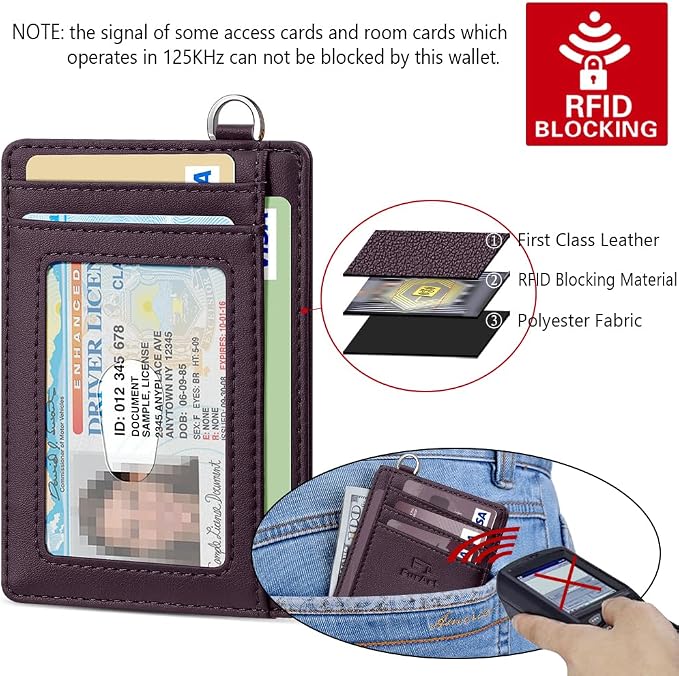 FurArt Slim Minimalist Wallet, Front Pocket Wallets, RFID Blocking, Credit Card Holder for Men