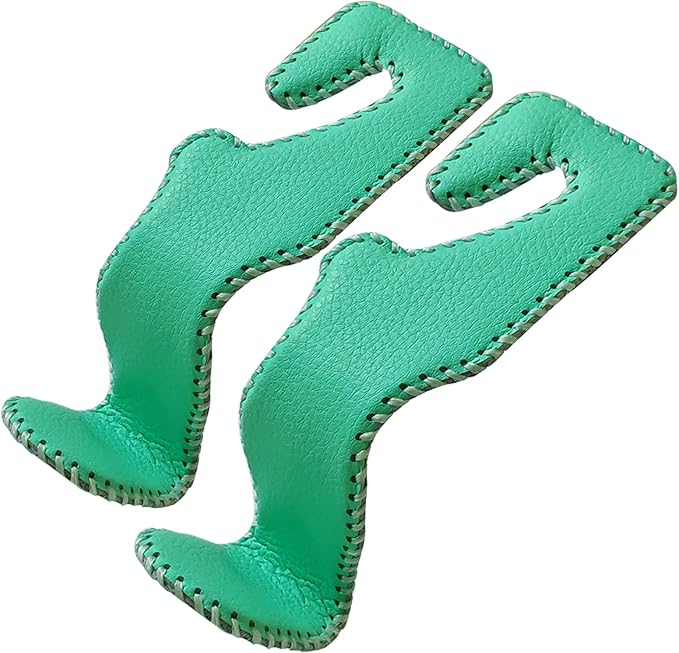 yicheyiyou Car Hooks Universal Car Vehicle Back Seat Headrest Hanger Holder Hook Microfiber Leather & Stainless Steel for Bag Purse Cloth Drink Grocery (Green)