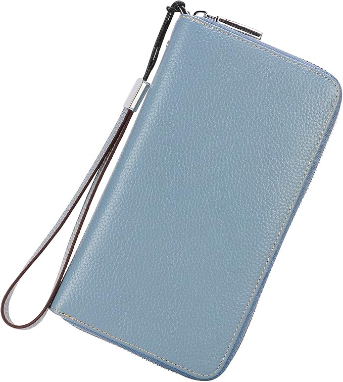 Lavemi Small Compact Women Wallet RFID Blocking Genuine Leather Bifold Purse with ID Windows
