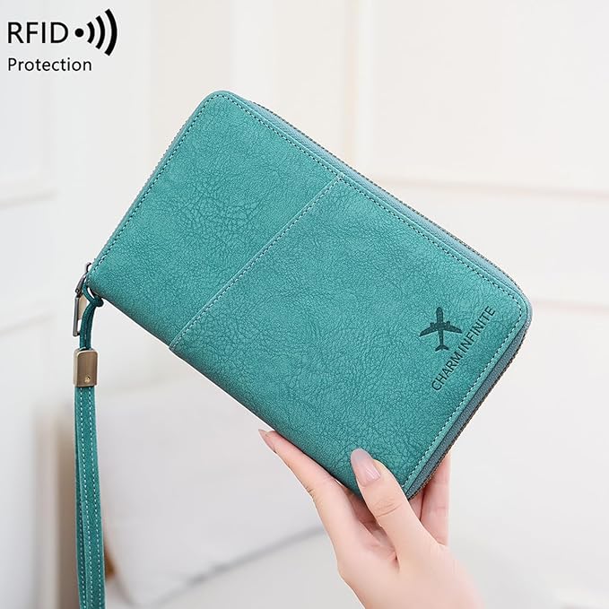 Family Passport Holder for Travel Women and Men RFID Passport Holder with Card Slots Holder Passport Case Passport cover Passport Wallet Travel Essentials and Accessories