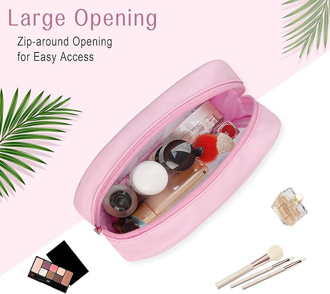TSA Toiletry Bag Clear Makeup Bag Travel Essentials Cosmetic Bag for Men and Women Pink 2Pcs