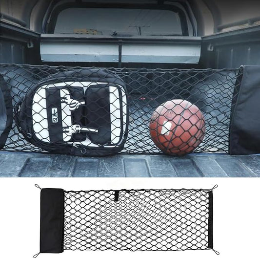 for Chevrolet/Chevy Traverse Envelope Style Truck Bed Cargo Net - Fits 2015-2024 2025 2026 Chevrolet Traverse Accessories Cargo Net for Pickup Truck Bed - Free Storage Bag - Heavy Duty Carabiners