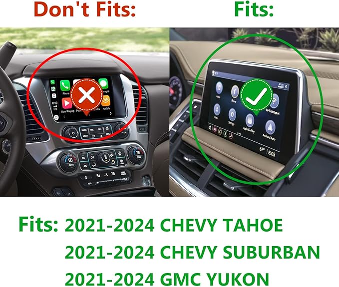 JOJOMARK Dash Storage Tray Insert behind Screen Organizer Storage Accessories fit for 2021 2022 2023 2024 GMC Yukon Chevy Tahoe Suburban Fit for Power Sliding Console
