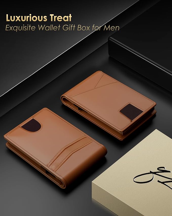 QLD 2026 Wallet for Men - RFID Blocking [Functional & Practical] Bifold Slim Minimalist Credit Card Holder Pop Up Wallet Metal Case with Cash Slot, Front Pocket with ID Window, Gift Boxed