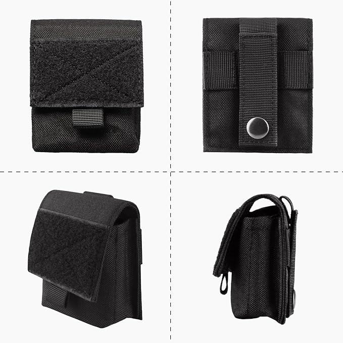 TRIWONDER Tactical Cigarette Pouch Molle Small Military Bag Battery Cigarette Case EDC Utility Card Holder Lighter Slot Mini Cigar Waist Pack