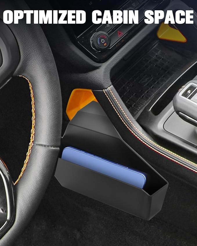 YEE PIN Front Center Console Outer Hanging Organizer Key Holder Compatible with 2024-2026 Ford Ranger Accessories Center Side Extra Storage Tray Box for Key Coin Card (Upgrade, No Need for Tape)