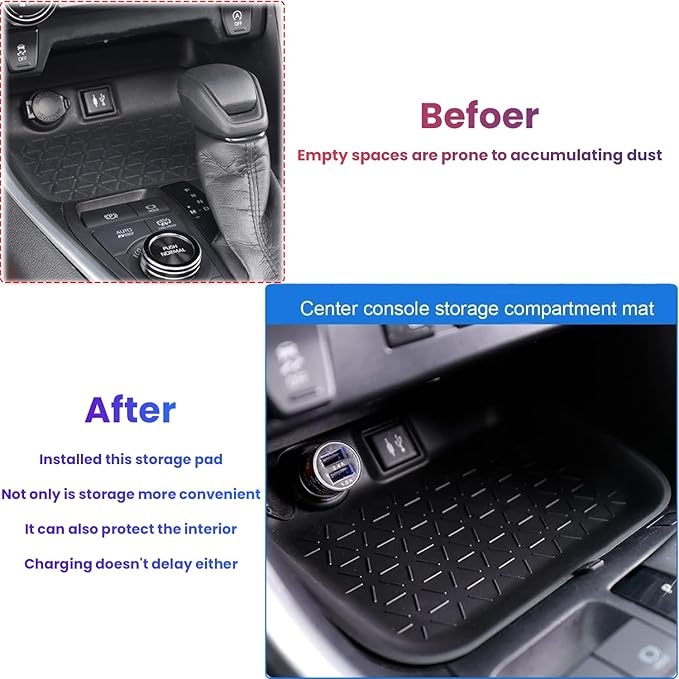 for RAV4 Center Console Organizer Tray Compatible with Toyota RAV4 2023 2022 2021 2020 2019 Accessories, Interior Accessories, Gear Shift Tray Organizer Insert Tray