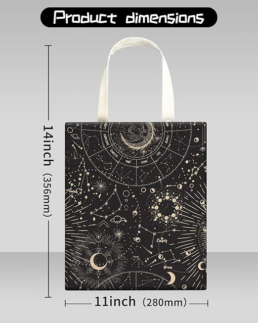 Car Trash Can, Seat Back Hanging Car Trash Bag, Cute Canvas Car Garbage Bag, Essential Car Trash Bin Car Organizers Sun and Moon