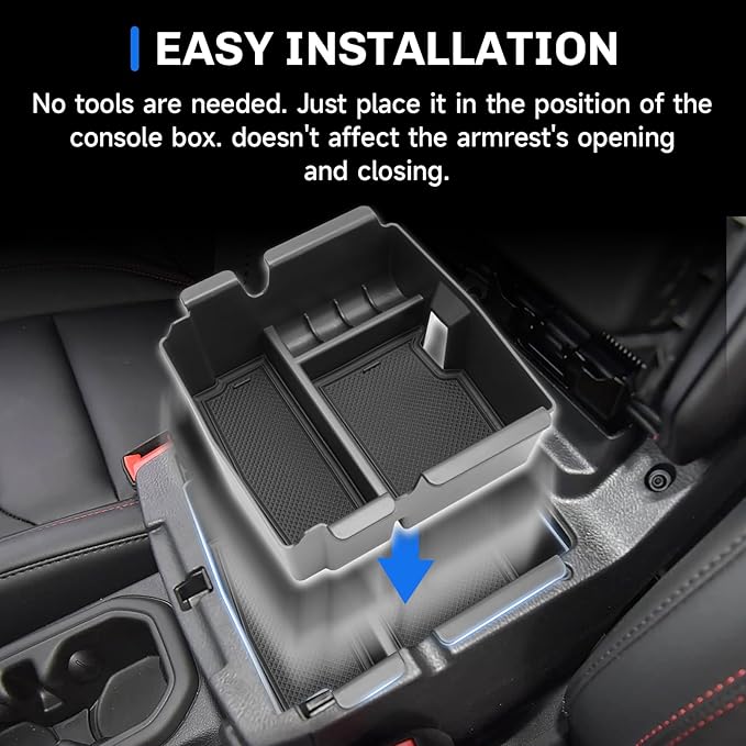 SXCY for 2025 2026 Jeep Wrangler JL/Gladiator JT Center Console Organizer for 2025 2026 Jeep Wrangler Accessories 2018-2026 Wrangler JL/2020-2026 Gladiator JT Armrest Console Organizer Tray