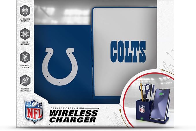 SOAR NFL Unisex Wireless Charging Stand and Desktop Organizer