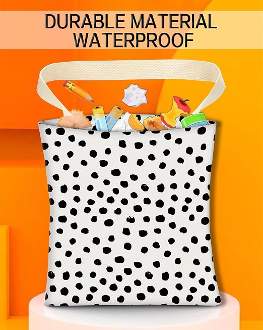 Car Garbage Can, Hanging Car Trash Can for Back Seat Organizer, Cute Polka Dots