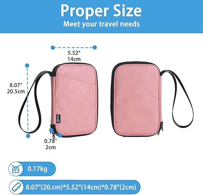 family passport holder for 4 pink multiple passport bag passport wallet for travel passport cover rfid blocking for women waterproof wallet with zipper passport case for men