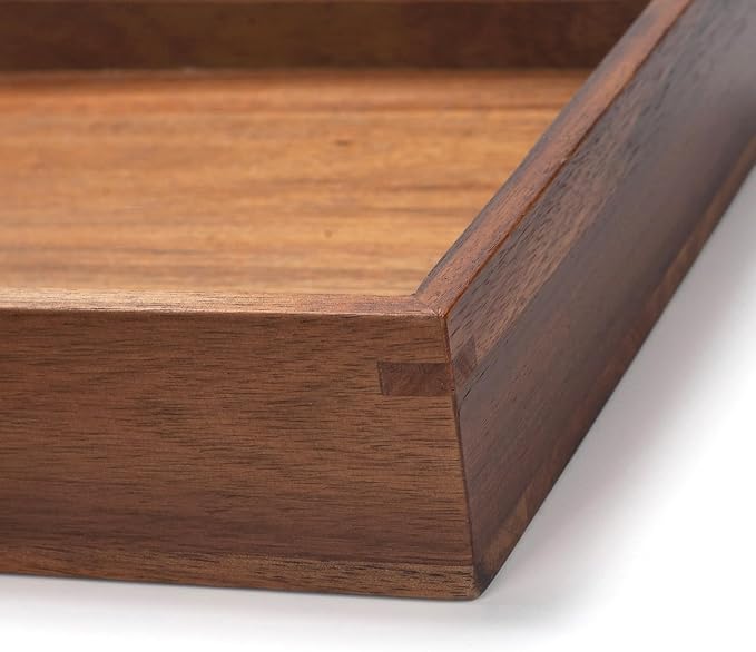 Wood Letter Tray, Acacia Wood Desk Tray, Wooden Desk Organizer, A4 Paper, Document, File, Mail, Magazine Storage Basket for Office, Classroom, Home Desktop