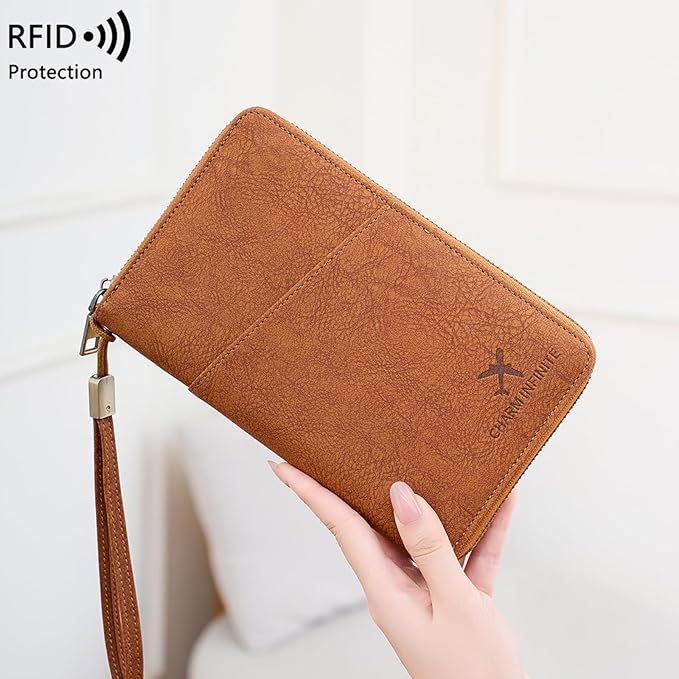 Family Passport Holder for Travel Women and Men RFID Passport Holder with Card Slots Holder Passport Case Passport cover Passport Wallet Travel Essentials and Accessories