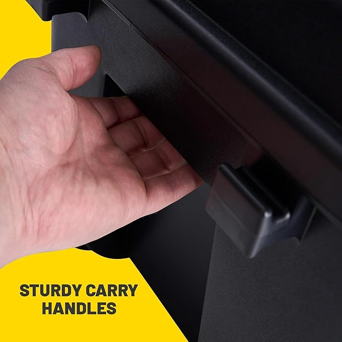 Heavy-Duty Storage Trunk, 17-Gallon Capacity, Lockable, Black, 30L x 14.25W x 12.75H Inches