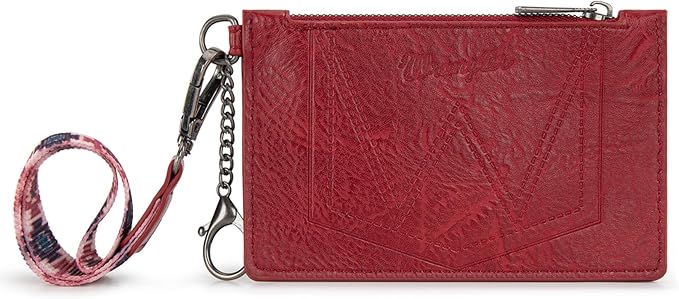 Montana West X Wrangler Keychain Wristlet Wallet Aztec Credit Card Wallet Slim Credit Card Holder for Women Ladies Female Cards & ID Cases with Keychain Wristlet Strap