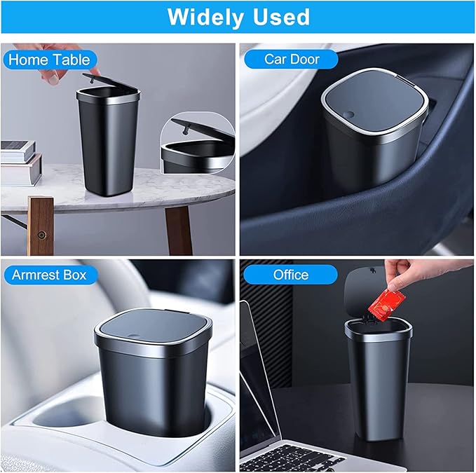 Mini Trash Bags, [9 Roll] Car Trash Bag,[PE]Mini Garbage Bags for Car Trash Can with Tear-Resistant Black Discreet Design Perfect Waste Disposal for Pet Home Office On-The-Go Travel