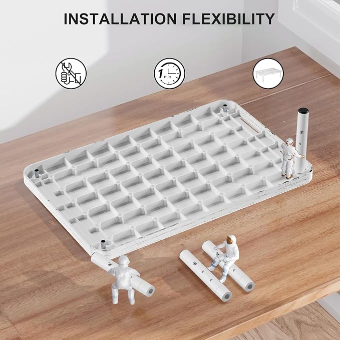 WALI Computer Monitor Stand for Desk, Adjustable Laptop Riser, Desk Monitor Stand Underneath Storage for Office, School Supplies (PTT001-M), 1 Pack, Marble