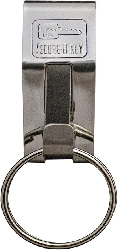 Lucky Line Belt Key Clip Secure A Key Slip On (40501), Nickel