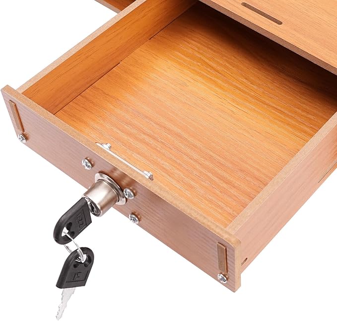 Monitor Stand Computer Riser with Storage Organizer, Desk Organizer Stand Monitor Stand Riser Multifunction Storage Shelf with Drawer (Style B)