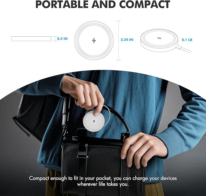 3-Pack 15W Magnetic Wireless Charger: Qi2 Fast Charging Pad for iPhone Air 17 16 15 14 13 12 Pro Max, Samsung Galaxy S26 S25, Google Pixel 10, AirPods-Slim Portable for Desk Bedside Travel-White