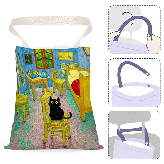 Black Cat Car Trash Bag, Car Trash Bag Hanging, Funny Waterproof Cars Back Seat Hanging Organizer and Storage Trash Bags for Vehicle Travelling Camping