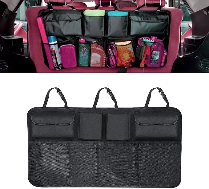 Car Trunk Organizer,Large Capacity Car Organizers and Storage, Foldable Backseat Hanging Storage, Car Cargo Storage Accessories for SUV, Truck, MPV