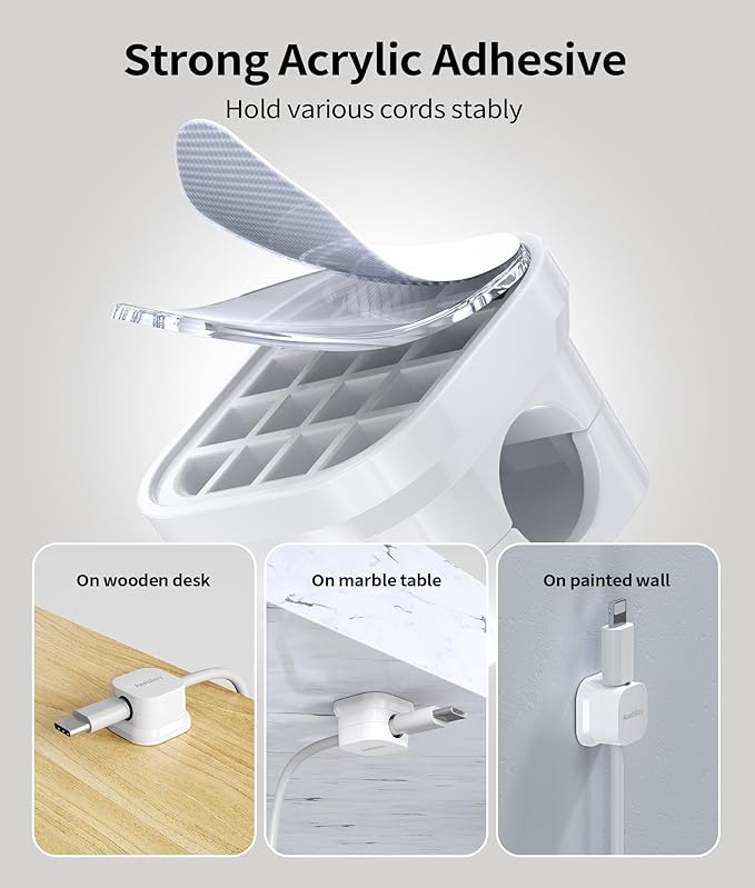 9 Pack Magnetic Cable Clips Cord Organizer,Desk Cable Management Accessories,Cord Clips,Adhesive USB Wire Holder Keeper Organizer for Home Office Desk Phone Car Wall Desktop Nightstand cable organizer