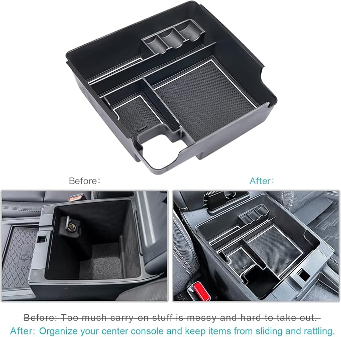 CDEFG for 2022 2023 2024 2025 2026 Frontier Pickup Truck Center Console Organizer for 2026 2025 Nissan Frontier Armrest Storage Box 2022-2026 Frontier Truck Accessories