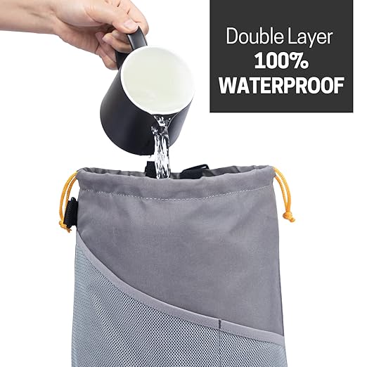GNEGNI 2PCS Car Garbage Can, Hanging Car Trash Bag with Waterproof Leakproof Lining