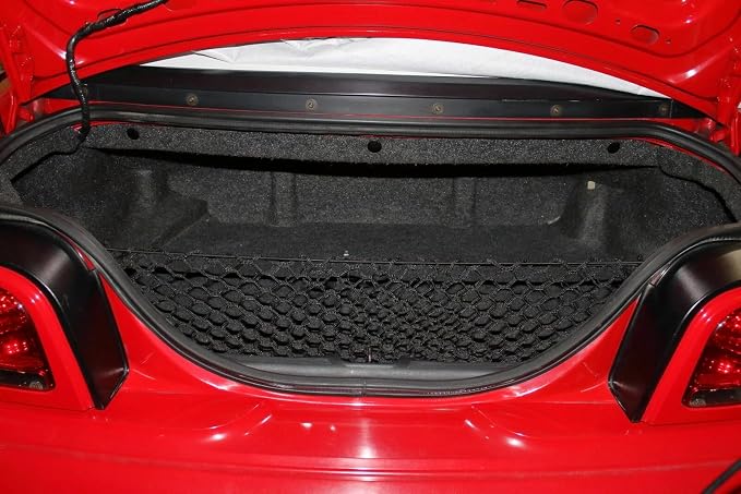 Trunk Organizer Cargo Net for Ford Mustang 2001-2004 – Envelope Style Cargo Net for Coupe – Premium Mesh Elastic Car Trunk Organizer Vehicle Carrier Storage – Compatible with Mustang