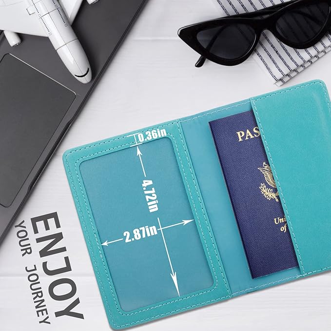 TIGARI Passport Holder for Travel Women Men, Valentines Day Gifts PU Leather Wallet Cover Case Sleeve, Waterproof Protected Document Organizer, Vacation Plane Cruise Travel Essentials