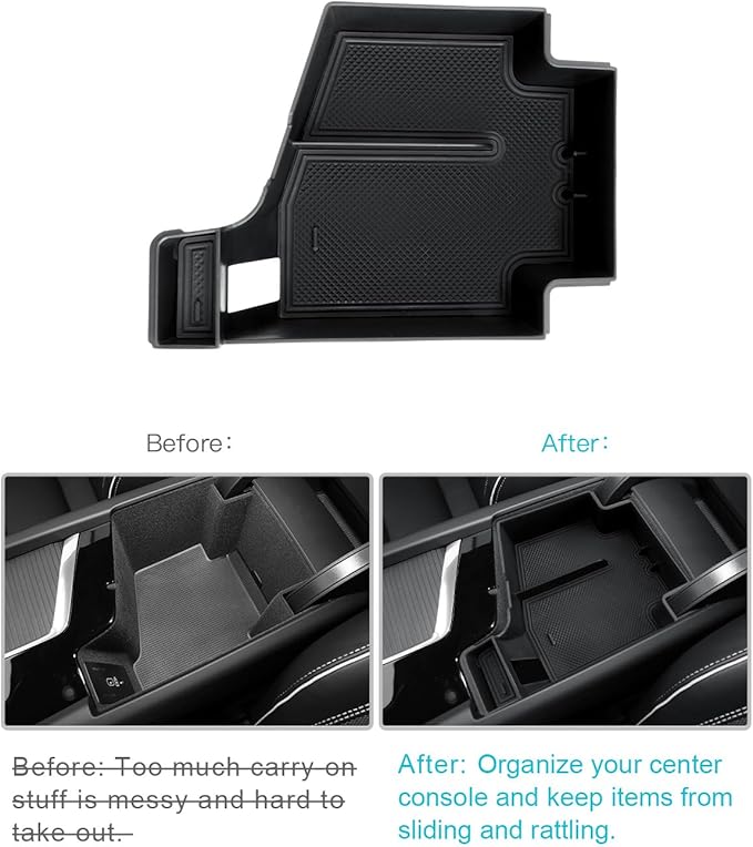 CDEFG for 2026 Volvo XC60 Center Console Organizer for 2026 Volvo XC60 Accessories Middle Console Organizer Armrest Tray Storage Box
