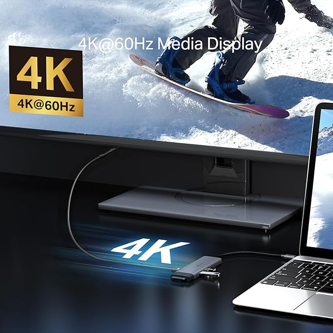 TP-Link USB C Hub 7-in-1 Multiport Adapter (UH7020C) | 4K@60Hz HDMI, SD & microSD, 100W Power Delivery, 1×USB-C, 2×USB-A Ports | 5Gbps High-Speed Dongle | Compatible w/MacBook and More | Plug & Play