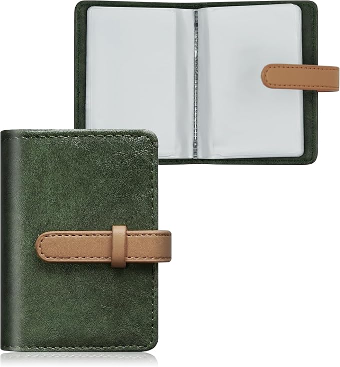 Credit Card Holder with 26 Suitable Slot, ID Card Case PU Leather Wallet for Women Men Business Organiser Pocket (Green)