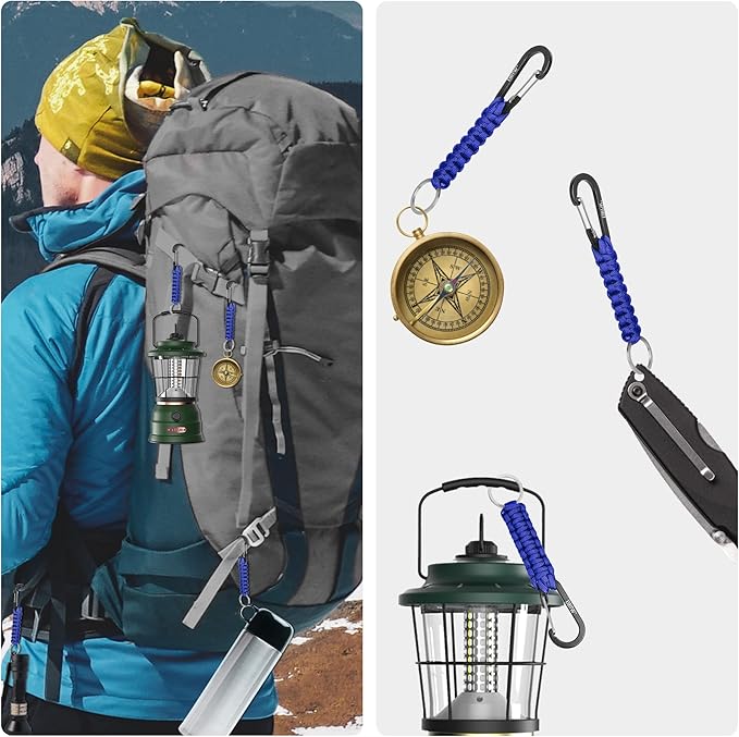 EOTW Carabiner Keychain,Paracord Keychain Small Aluminum Clip D Ring for Camping, Hiking, Fishing, Or As A Key Organizer