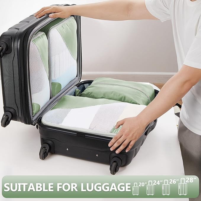 8 Set Packing Cubes for Travel, Gifts for Women Mom,Anti-Tearing Suitcase Organizer,OlarHike Vacation Essentials & Accessories for Cruise Ship