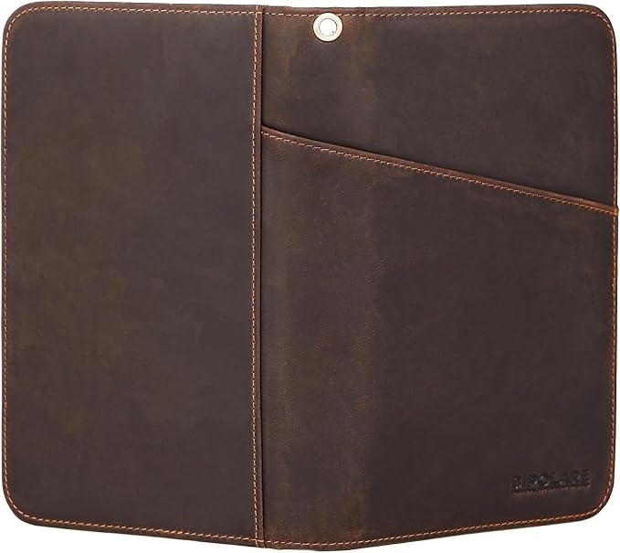 Polare Full Grain Leather Travel Passport Holder RFID Blocking Cover Case Travel Document Organizer Wallet Holders 2 Passports With YKK Zipper