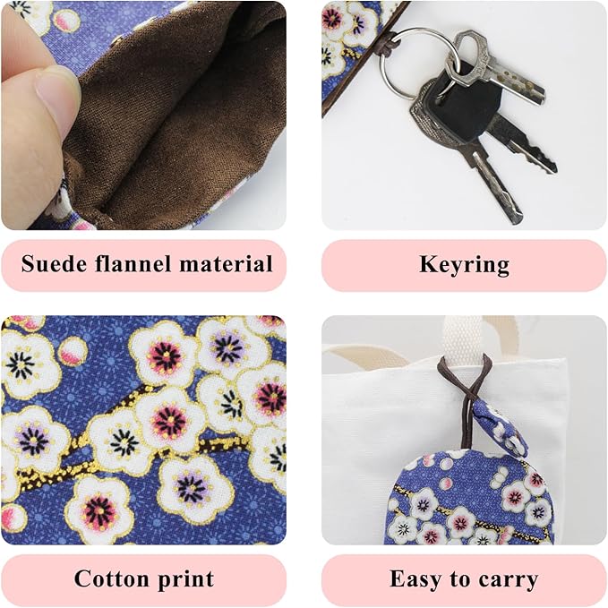 Key Case Cover, 2PCS Pull-Out Portable Key Cover Bag Car Key Case with Keyring and Strong Rope for Storing Keys
