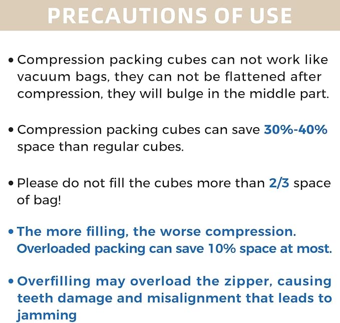 BAGAIL 4 Set/6 Set/8 Set Compression Packing Cubes Travel Accessories Expandable Packing Organizers (Half Mesh, 6-Lavender)