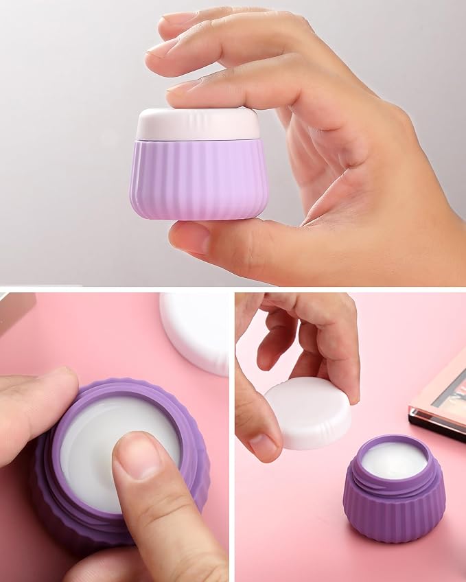 Mrsdry Travel Bottles for Toiletries - 8 Pack, TSA Approved 3oz Travel Containers, Leak Proof Silicone Squeezable Cream Jars with Clear Bag