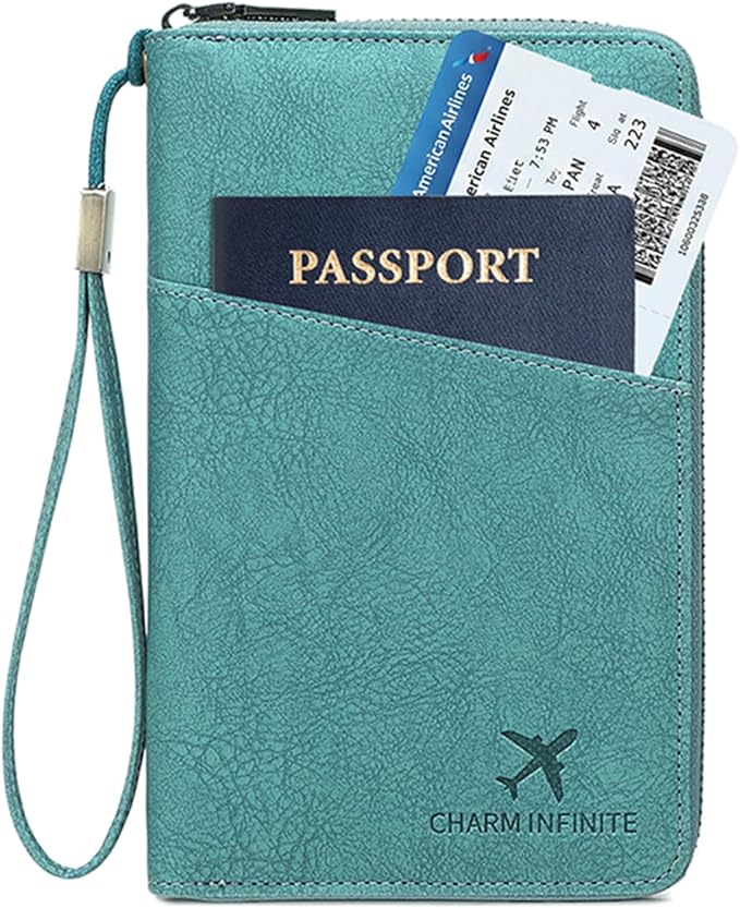 Family Passport Holder for Travel Women and Men RFID Passport Holder with Card Slots Holder Passport Case Passport cover Passport Wallet Travel Essentials and Accessories