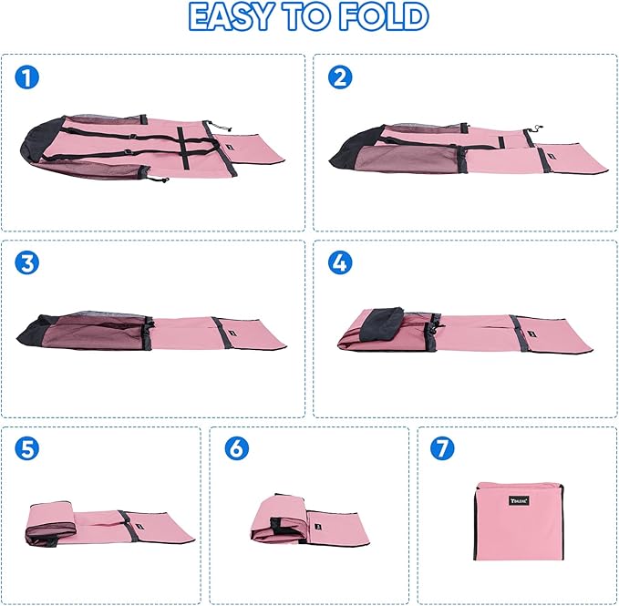 BALEINE 2PK 120L Laundry Bag Backpack, 900D Oxford Fabric Large Travel Laundry Bags with Shoulder Straps and 2 Mesh Pockets for College Dorm, Apartment, Laundromat (Pink, 120L)