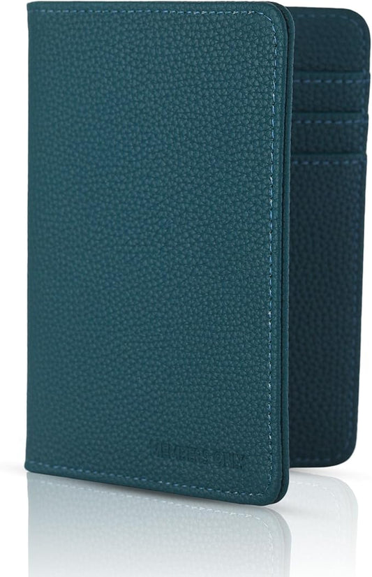 Members Only Debossed Passport Holder RFID Blocking, Passport Book Holder, Travel Must Haves (Slate Blue)