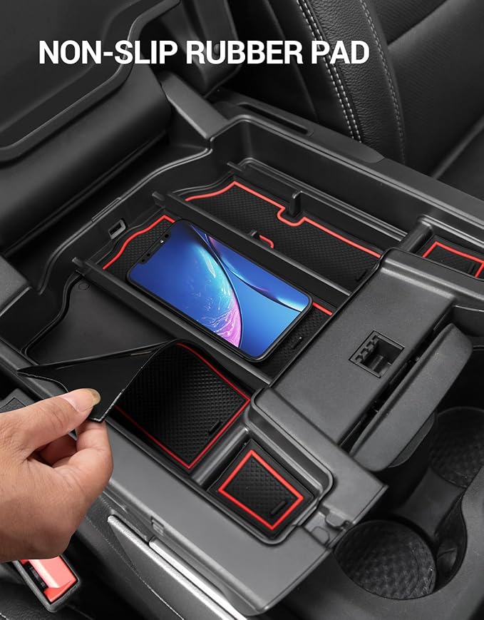 Motrobe Center Console Organizer Tray for Dodge RAM 1500 2500 3500 Armrest Storage Box Accessories 2026 2025 2024 2023 2022 2021 2020 2019
